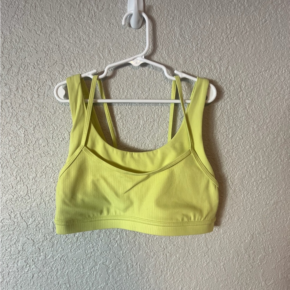 lululemon athletica Neon Yellow Double-Strap Sports Bra